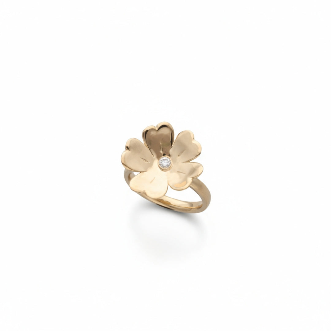 KULTAKUKKA 18K sormus timantilla