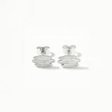 ALANDICA örhängen på stift i 925 sterlingsilver med staplade skivor
