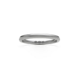 RING halvrund 2 mm i 18K vitguld - Guldviva Jewellery