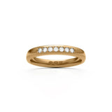 RING halvrund 3 mm i 18k med 7 diamanter - Guldviva Jewellery