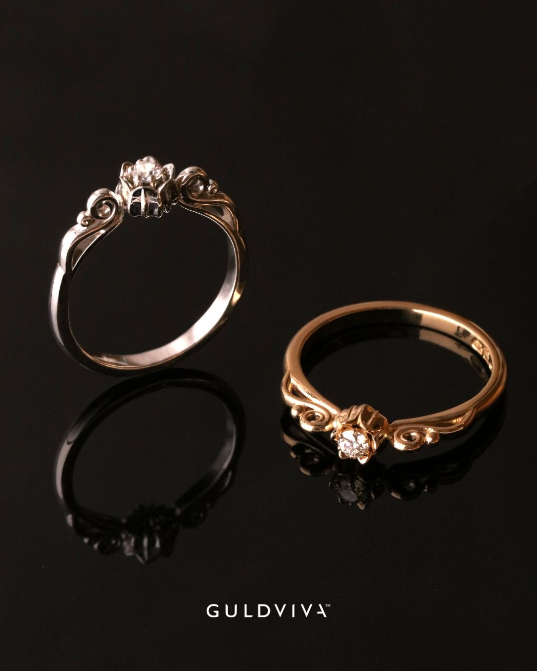 LILY OF LOVE 18K vitguld ring - Guldviva Jewellery