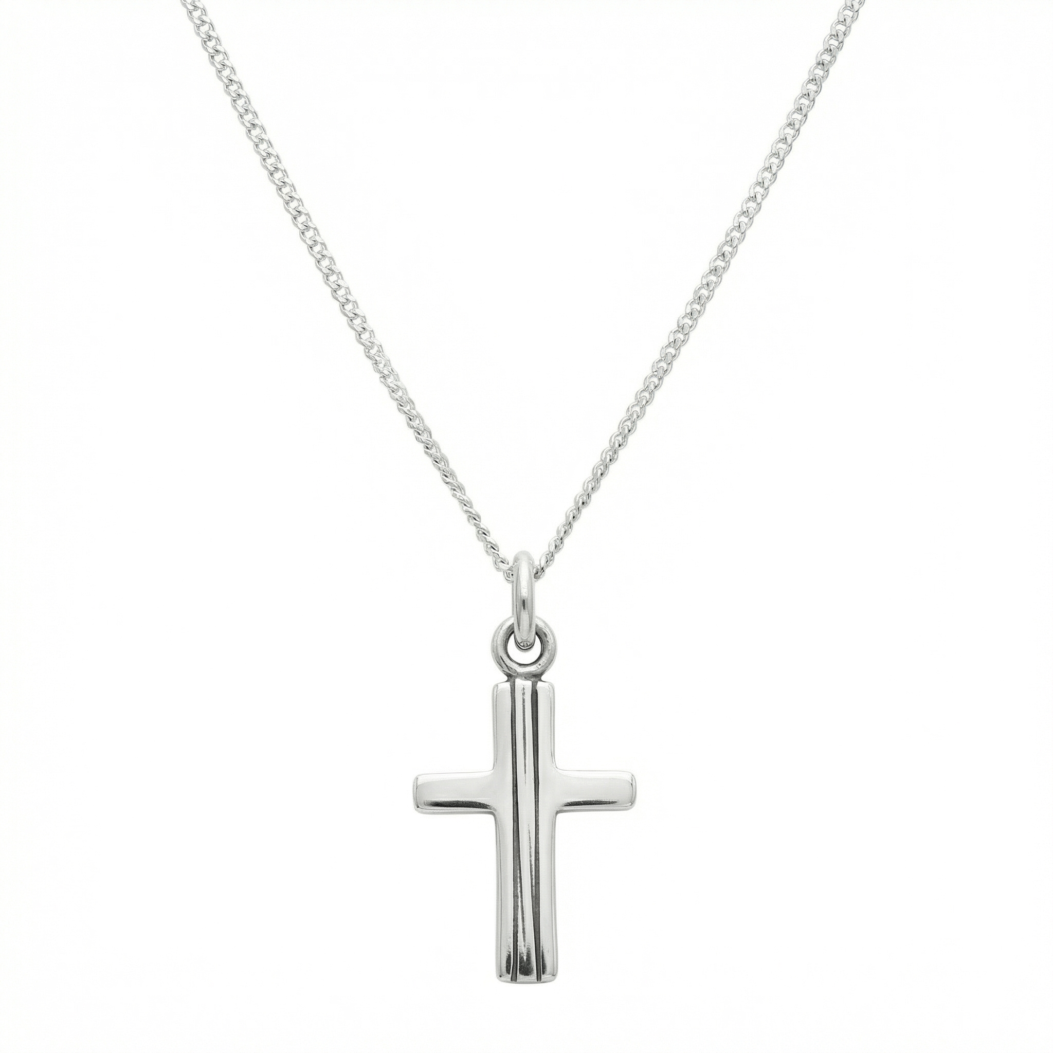 LINES cross necklace