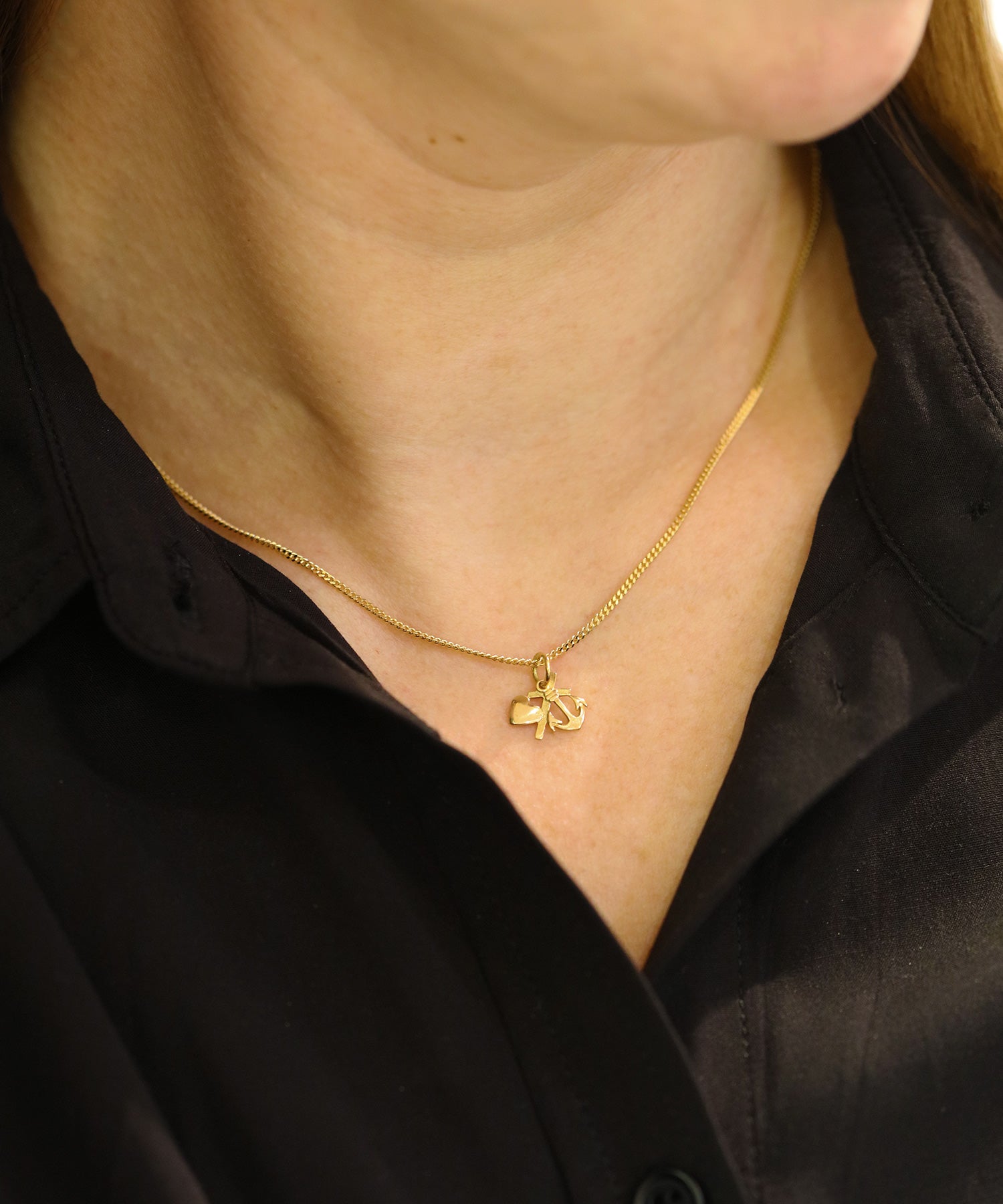 TRO HOPP & KÄRLEK 18K XS halsband - Guldviva Jewellery