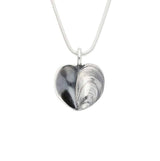 BLÅMUSSLA HJÄRTA L halsband - Guldviva Jewellery