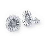 DAISY blomformade örhängen på stift i 925 sterlingsilver