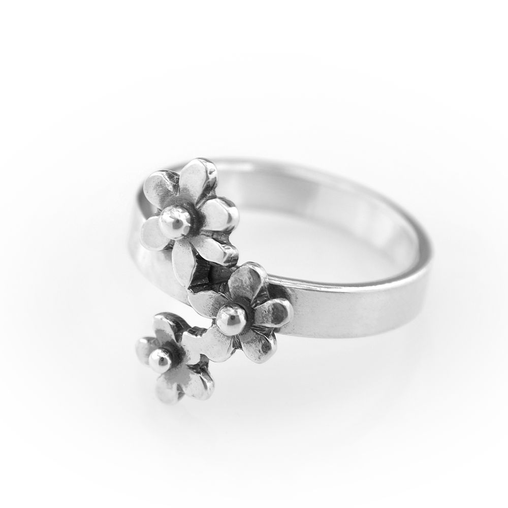 FÖRGÄT MIG EJ ring (3 Blommor) - Guldviva Jewellery