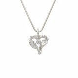 THE SEA HEART Necklace with cubic zirconia