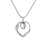RÅBANDSKNOP HJÄRTA halsband - Guldviva Jewellery